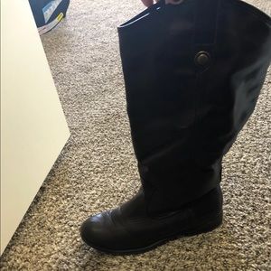 Brown riding boots